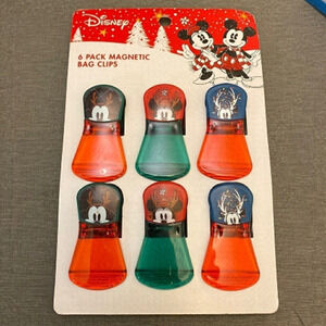 DISNEY 6 Pack Magnetic Bag  Clips (New)